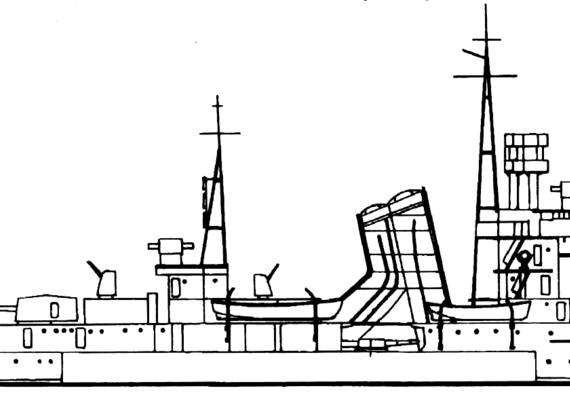 Крейсер China - ROCN Ping Hai 1935 [Light Cruiser] - чертежи, габариты, рисунки